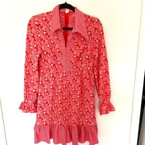 Vintage 60s/70s Jerrell of Texas Dress Small Flaw